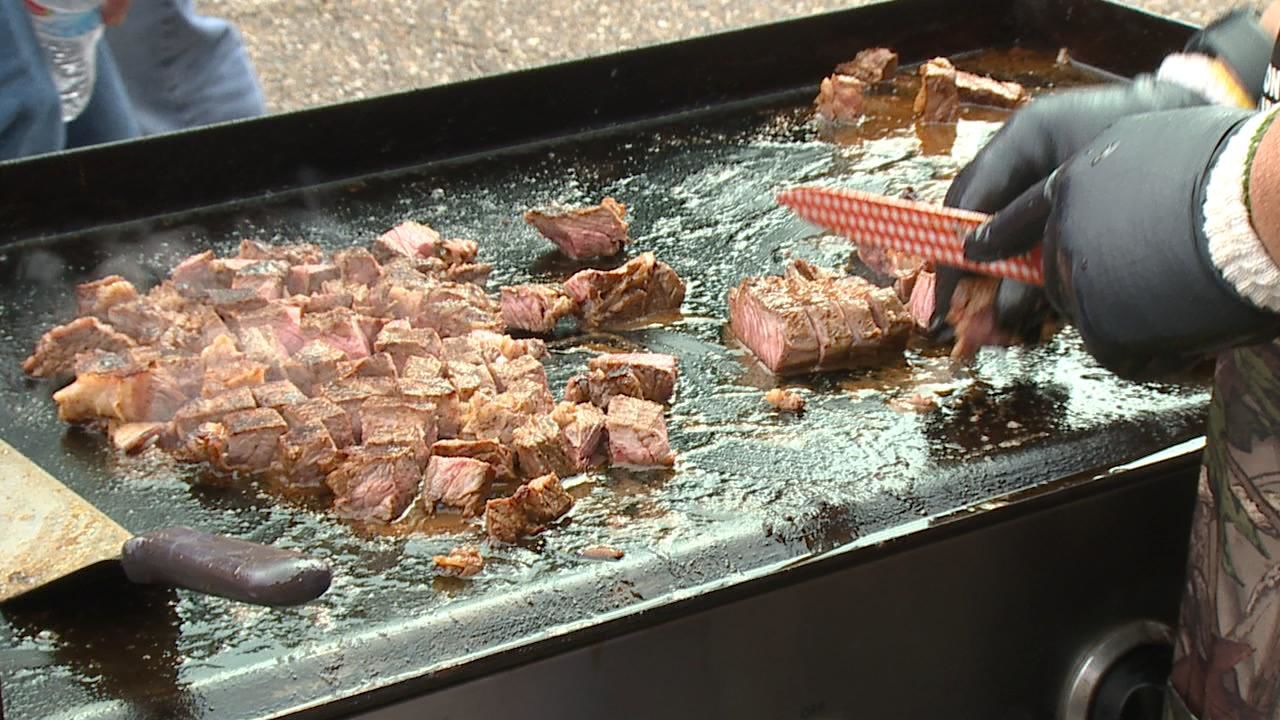 steaks on the grill